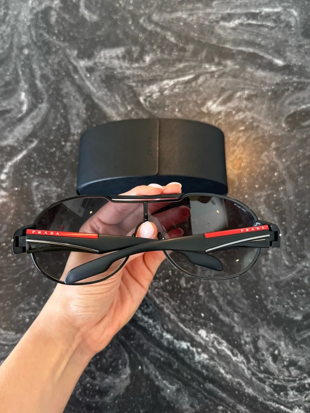 Prada Black Shield Sunglasses